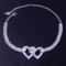Double Heart Crystal Anklet Elegant Barefoot Chain Bracelet For Women 5