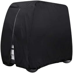 waterproof golf cart cover for club car with zipper & elastic hem