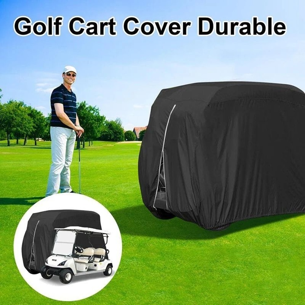 Waterproof Golf Cart Cover For Club Car With Zipper Elastic Hem 5