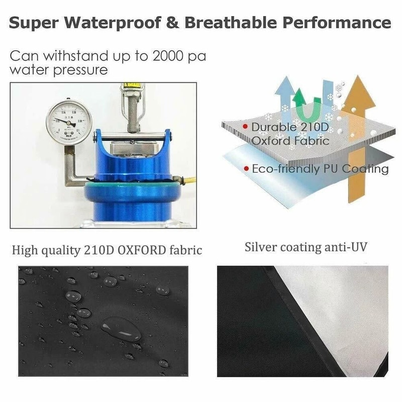 Waterproof Golf Cart Cover For Club Car With Zipper Elastic Hem 6