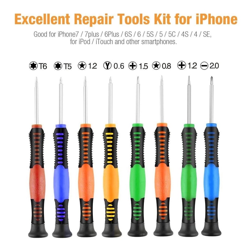 Mobile Phone Screen Opening Repair Tools Kit Complete Screwdriver Set 8