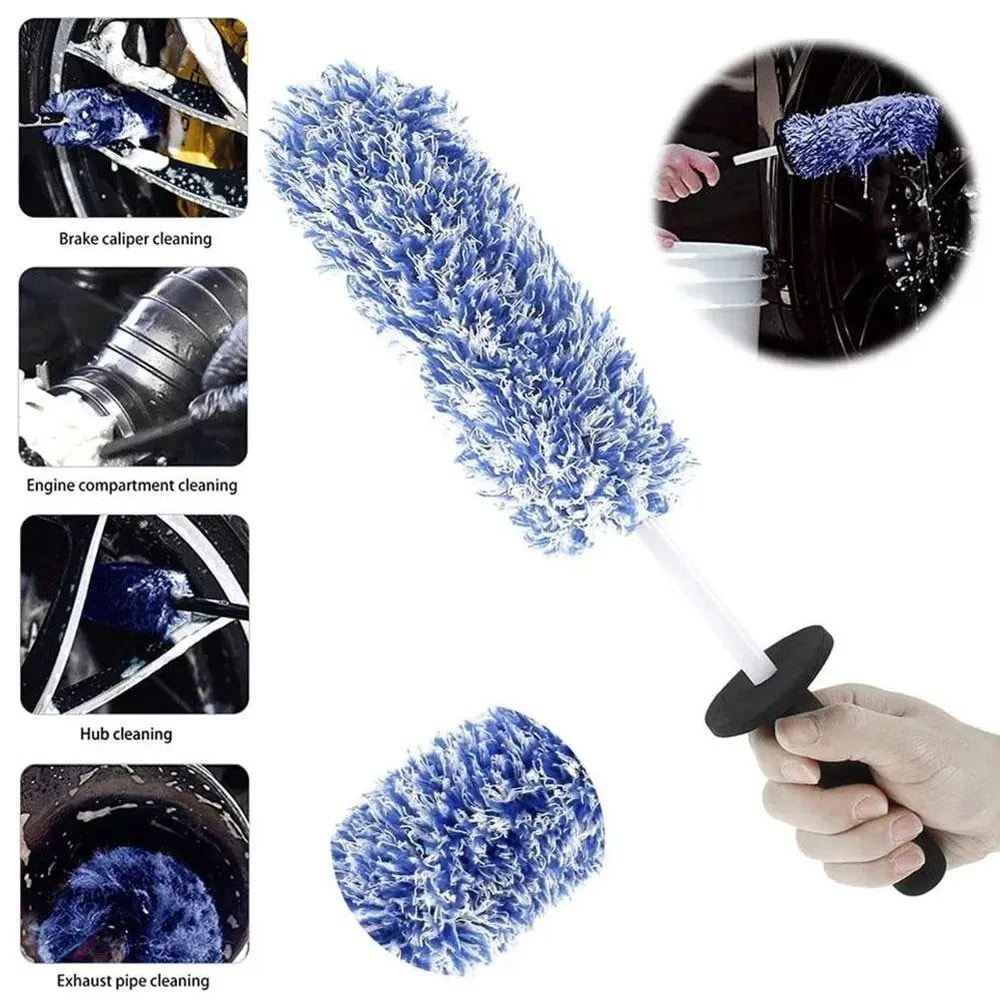 Car Alloy Wheel Cleaning Brush Tool Soft Bristle Tire Wheel Cleaner For Quick Effective Tire Was