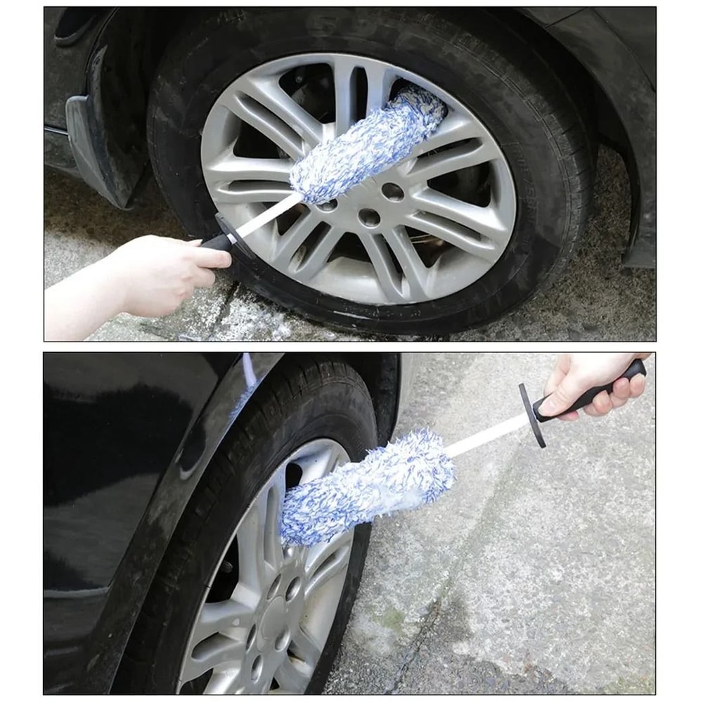 Car Alloy Wheel Cleaning Brush Tool Soft Bristle Tire Wheel Cleaner For Quick Effective Tire Was