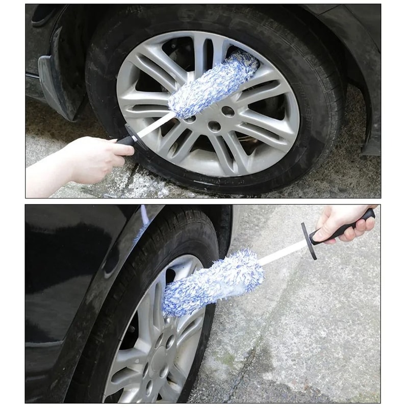 Car Alloy Wheel Cleaning Brush Tool Soft Bristle Tire Wheel Cleaner For Quick Effective Tire Was
