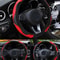 Leather Car Steering Wheel Cover With AntiSlip Grip Carbon Fiber 3