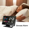 LED Digital Alarm Clock With Snooze Calendar Thermometer Hygrometer Weather Display 4