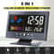 LED Digital Alarm Clock With Snooze Calendar Thermometer Hygrometer Weather Display 6