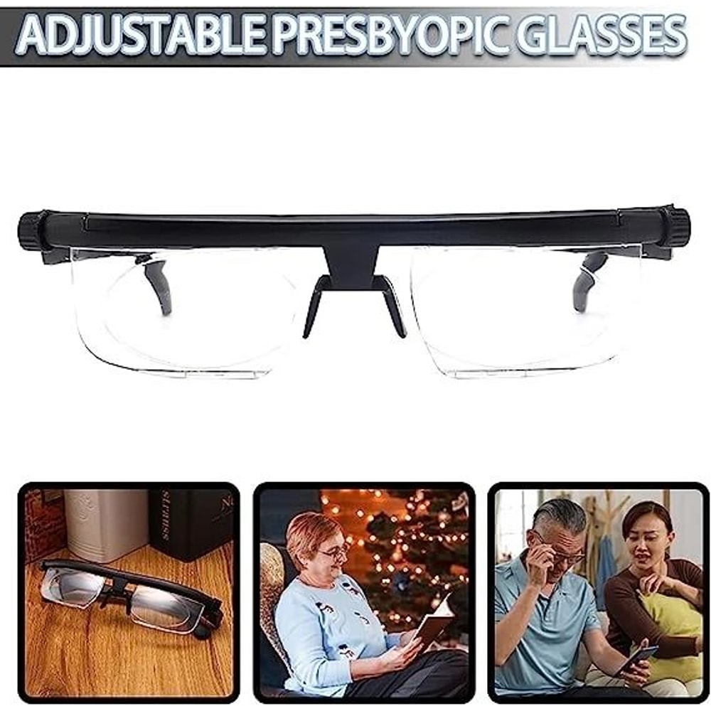 Adjustable Focus Glasses For Reading And Distance Vision Dial Control Eyeglasses For Clear Sight 4