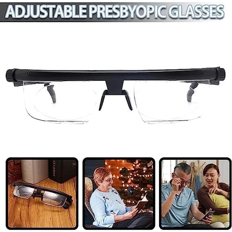 Adjustable Focus Glasses For Reading And Distance Vision Dial Control Eyeglasses For Clear Sight 4