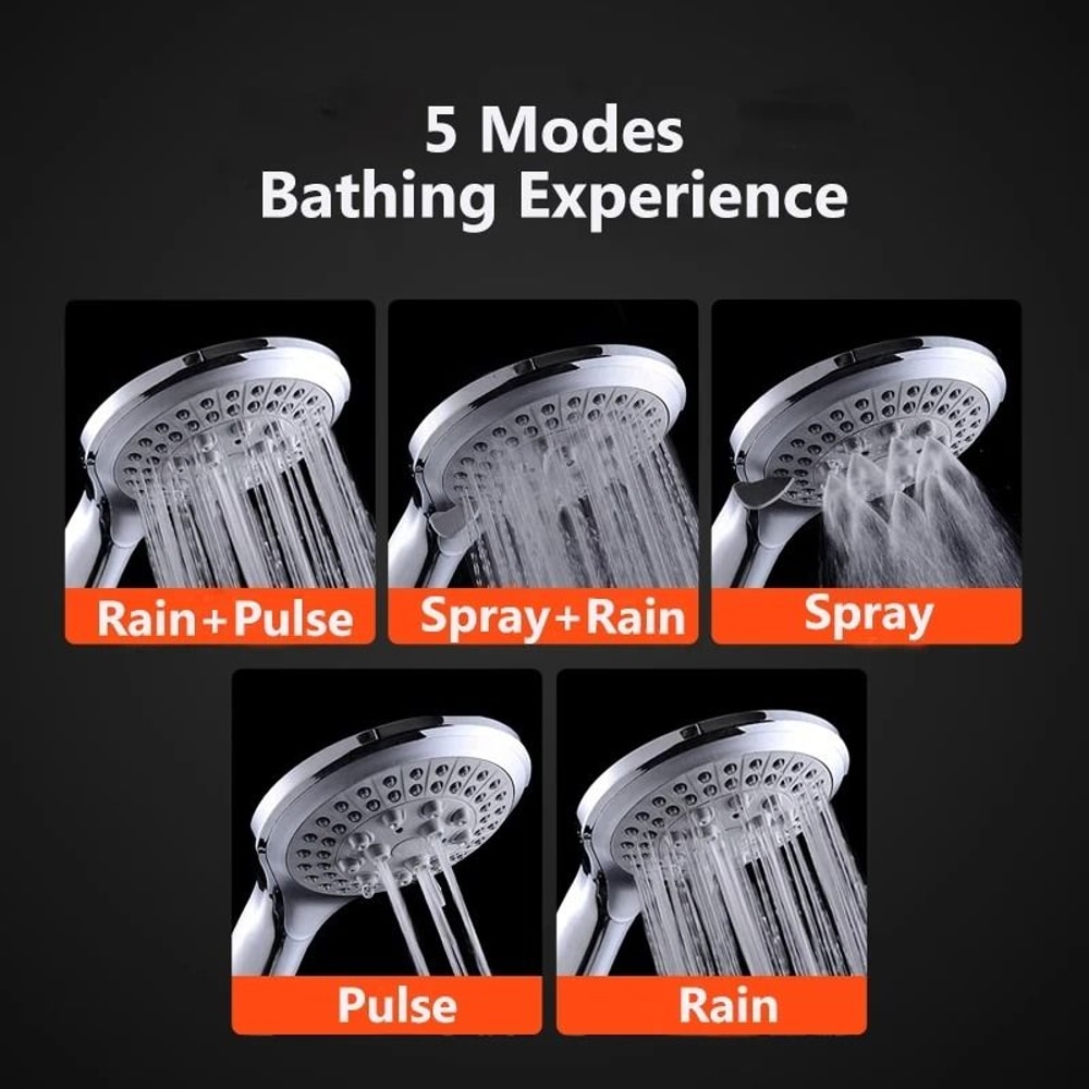 High Pressure Handheld Shower Head Powerful Spray For All Your Showering Needs 9
