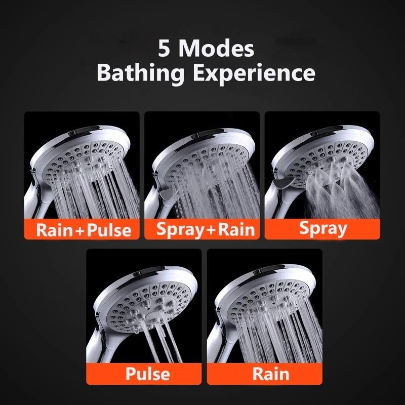 High Pressure Handheld Shower Head Powerful Spray For All Your Showering Needs 9