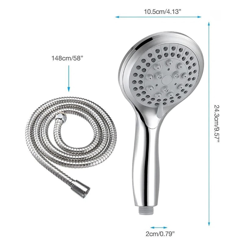 High Pressure Handheld Shower Head Powerful Spray For All Your Showering Needs 7
