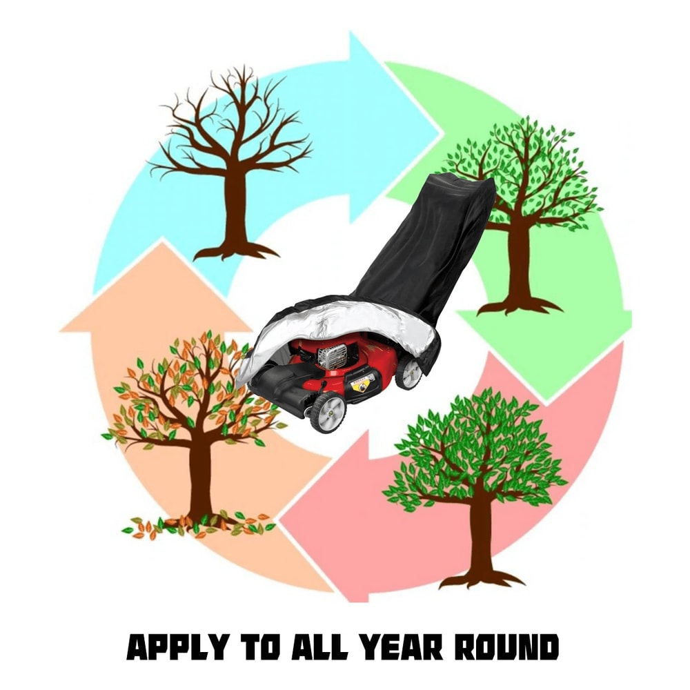 Heavy Duty Waterproof Lawn Mower Cover Universal UV Protector For Push Mowers 5