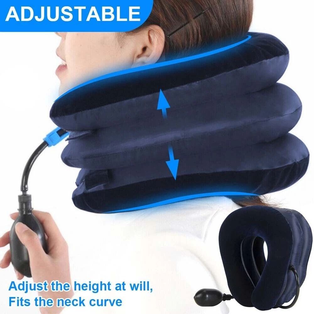 Cervical Neck Traction Device Adjustable Pain Relief Posture Support Collar 2