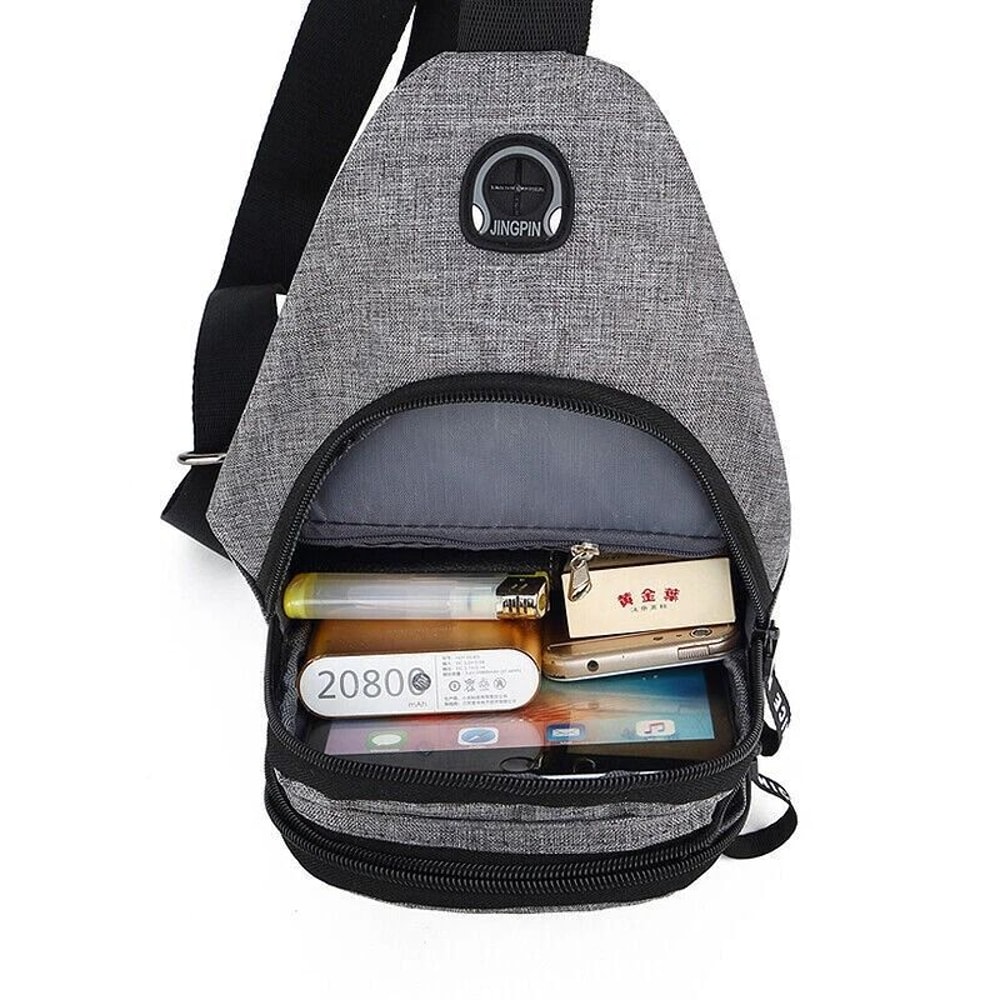 Men Women Sling Bag Chest Fanny Packs Cross Body Travel Sports Shoulder Backpack 7