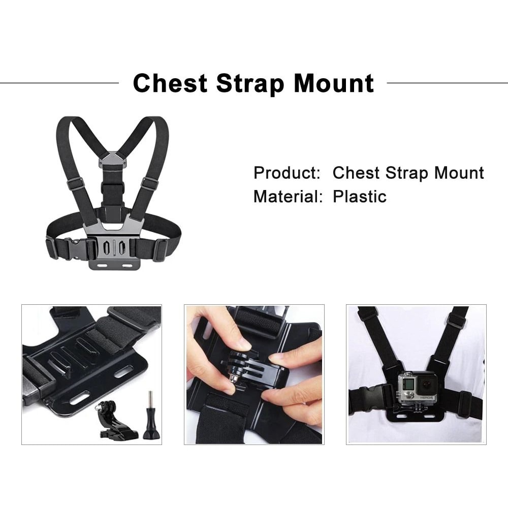 Action Camera Accessories Kit Mount Bundle 6