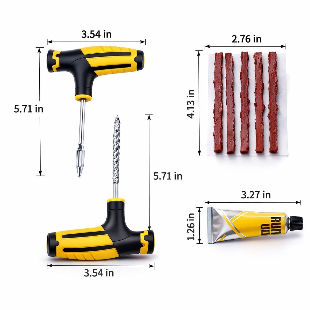 Tire Repair Kit For Car Truck Motorcycle Flat Tire Plug Patch DIY Home Tool 9