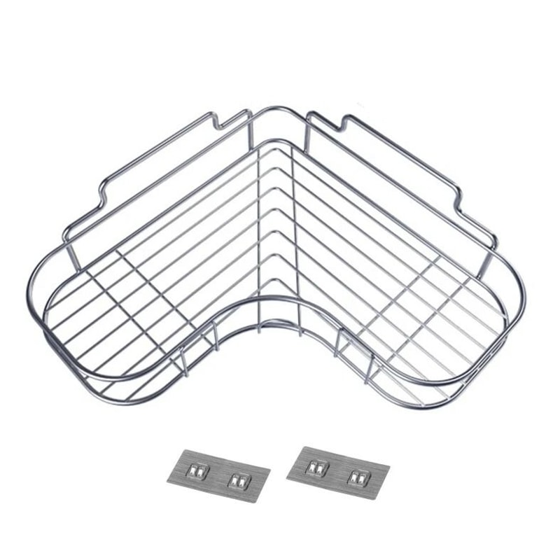 Rustproof Corner Shower Caddy Triangular Rack Bathroom Storage Shelf Organizer With NoDrill Adhesi 9