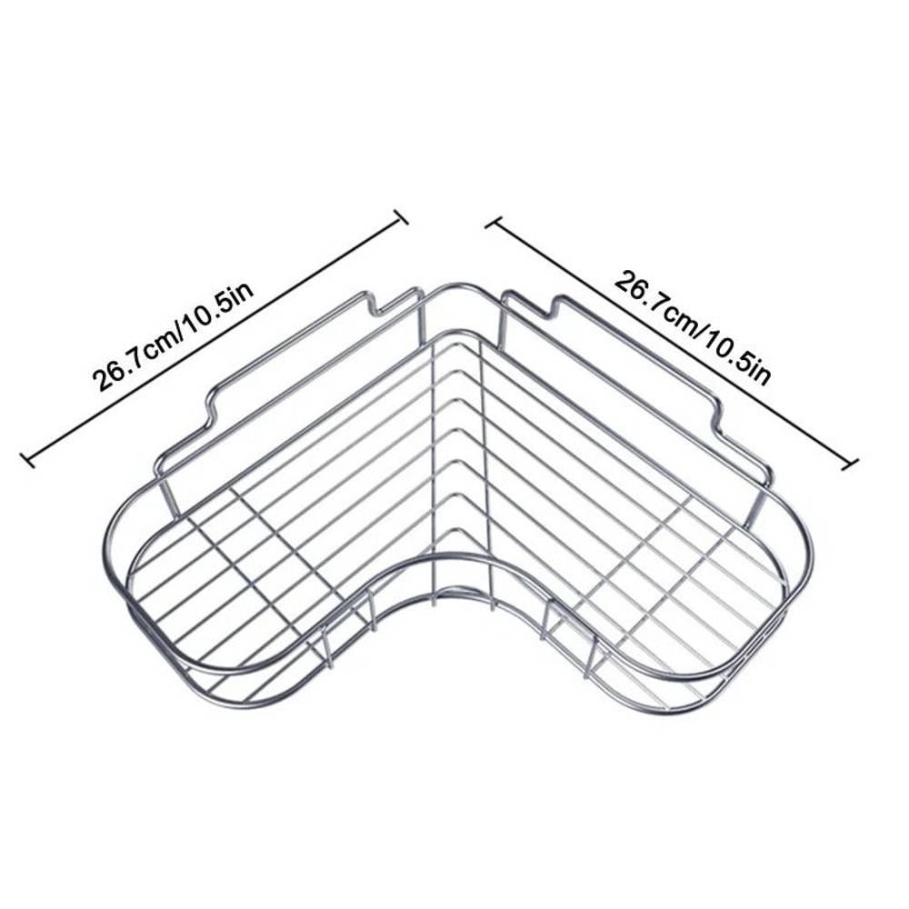 Rustproof Corner Shower Caddy Triangular Rack Bathroom Storage Shelf Organizer With NoDrill Adhesi 7