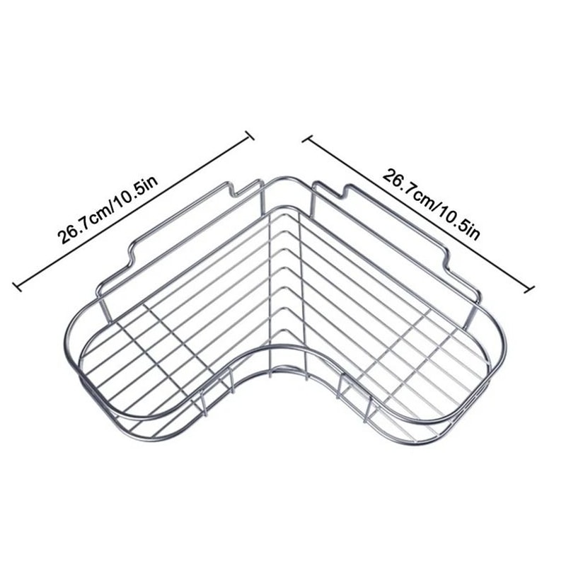 Rustproof Corner Shower Caddy Triangular Rack Bathroom Storage Shelf Organizer With NoDrill Adhesi 7