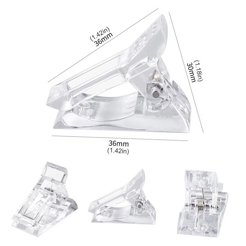 Nail Tips Clips Quick Poly Builder Gel DIY Extension Clamp Clips 5