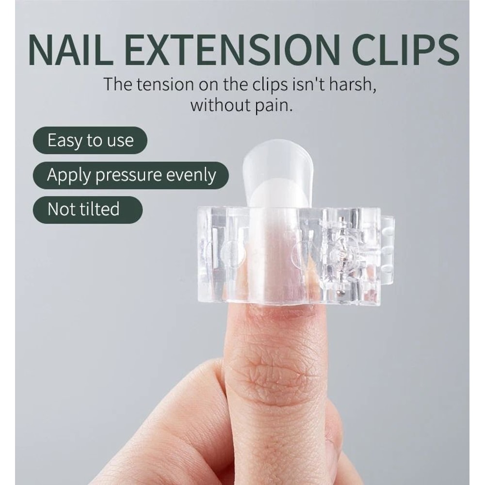 Nail Tips Clips Quick Poly Builder Gel DIY Extension Clamp Clips 13