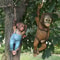 Monkey Chimp Hanging Rope Garden Ornament Outdoor Resin Statue Sculpture For Lawn Patio Decor 8