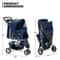 Blue Foldable Pet Stroller For Small Medium Dogs Portable Carrier With Sunshade 5