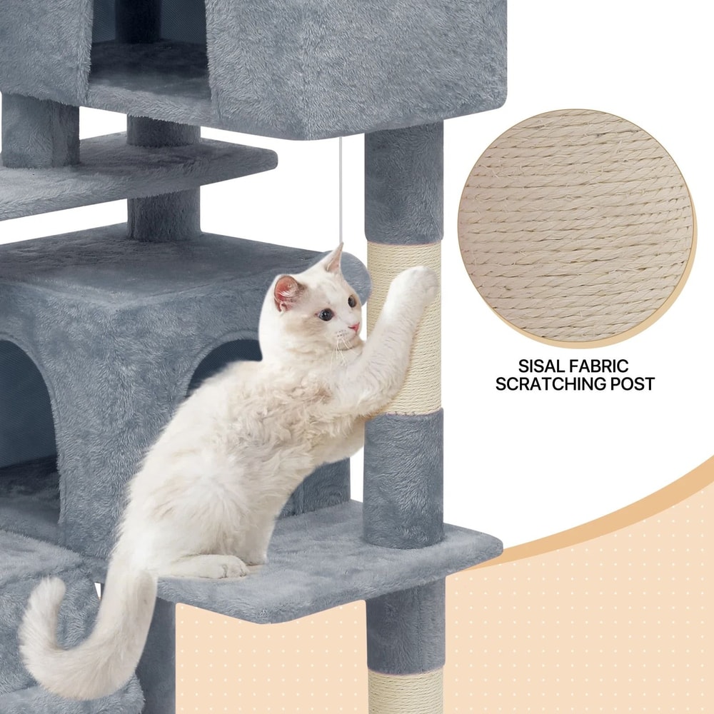 MultiLevel Cat Tree Tower With Scratching Posts Sturdy Kitten For Rest And Play 2