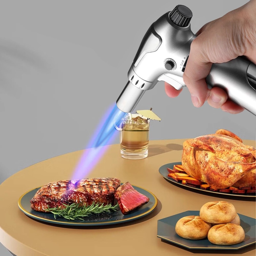 Windproof Torch Lighter Adjustable Refillable Frame For Cigars Culinary More 0