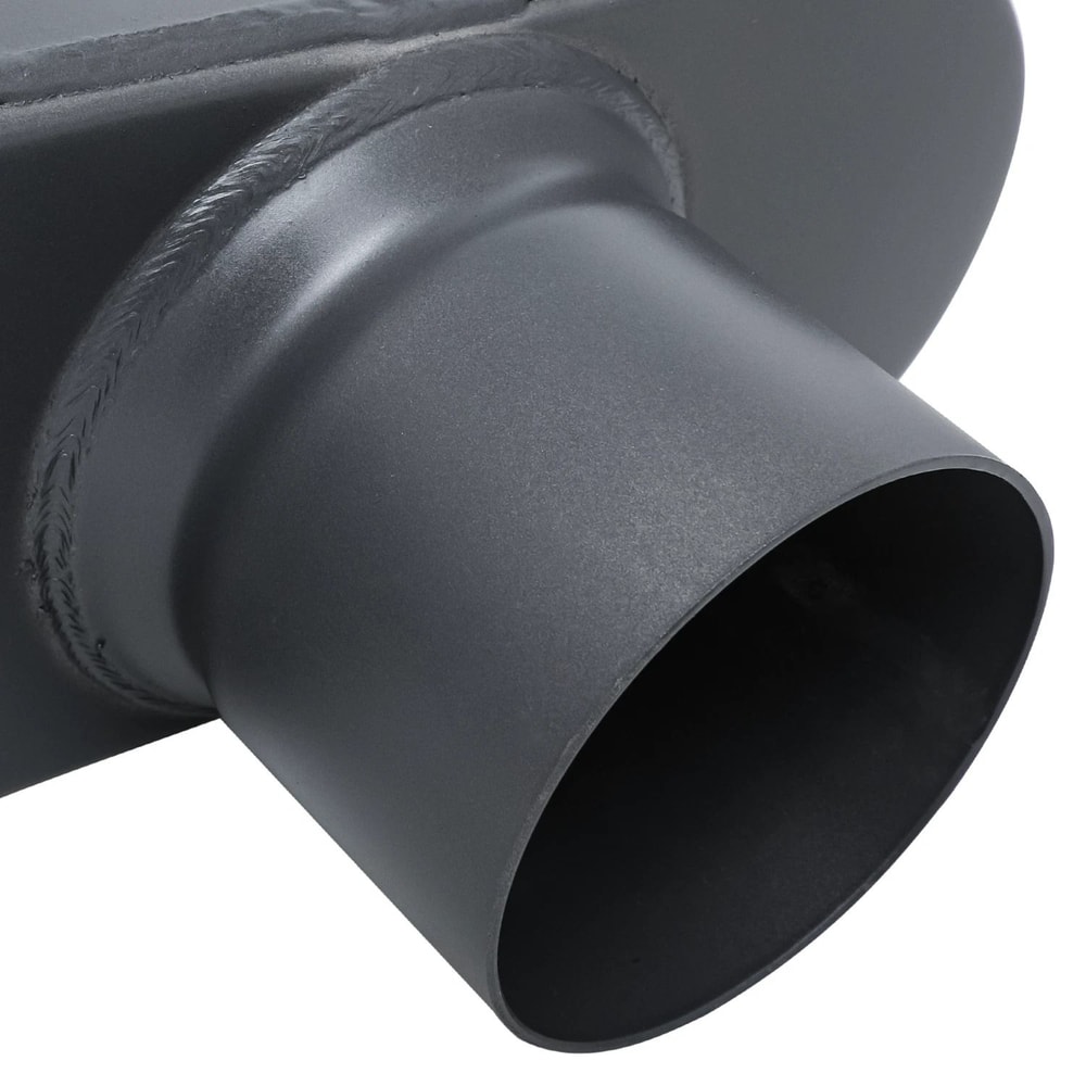 HighPerformance Stainless Steel Single Chamber Exhaust Muffler Universal Fit 2