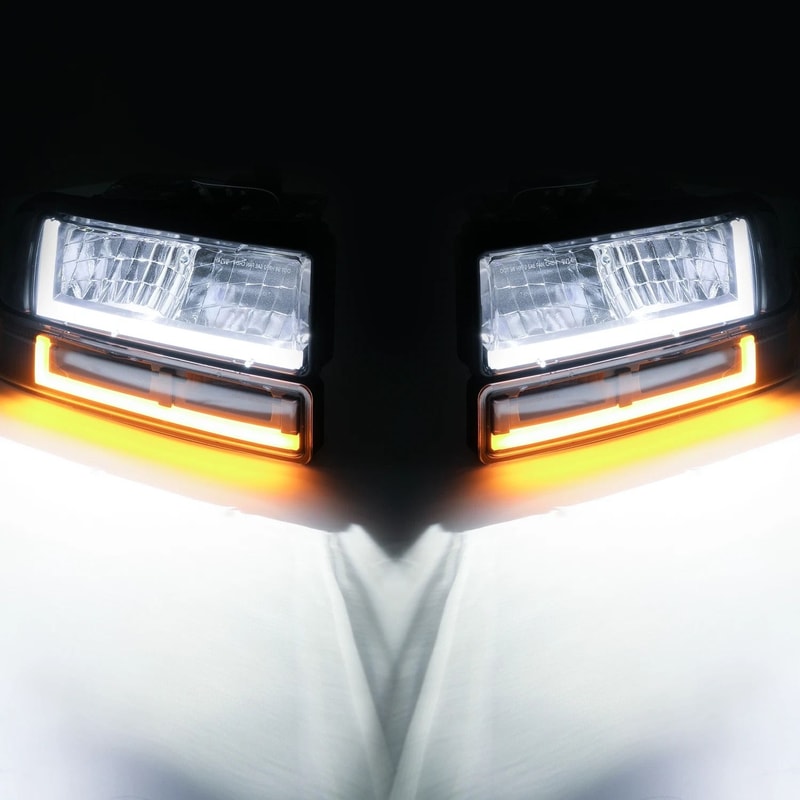 LED Running Light Bar Headlight Bumper Upgrade 0