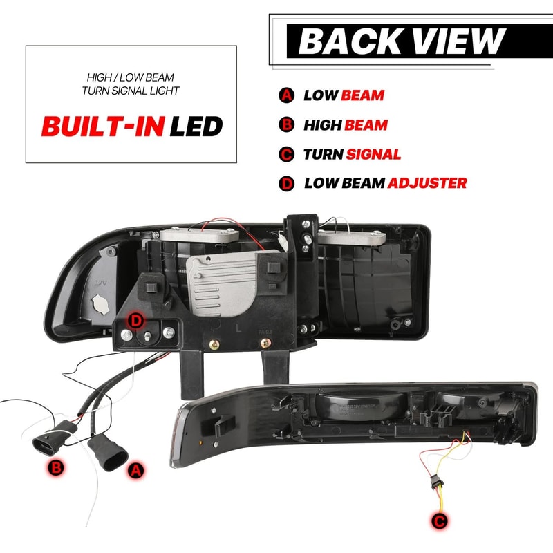 LED Running Light Bar Headlight Bumper Upgrade 8