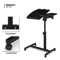 Adjustable Rolling Laptop Desk With Swivel Tilt Portable Sofa Tray Table For Home Office Use 3