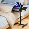Adjustable Rolling Laptop Desk With Swivel Tilt Portable Sofa Tray Table For Home Office Use 1