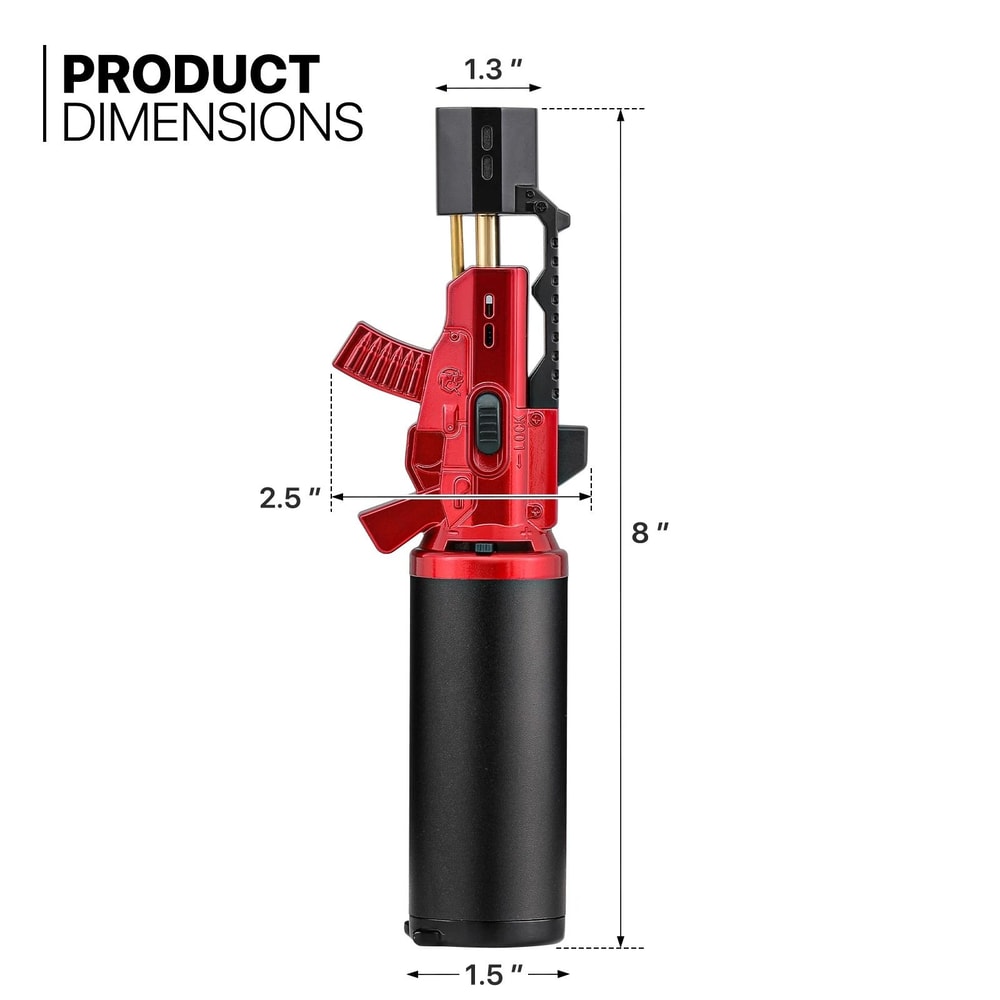 Refillable Cooking Torch Adjustable Jet Frame Multifunctional Gun Lighter 8