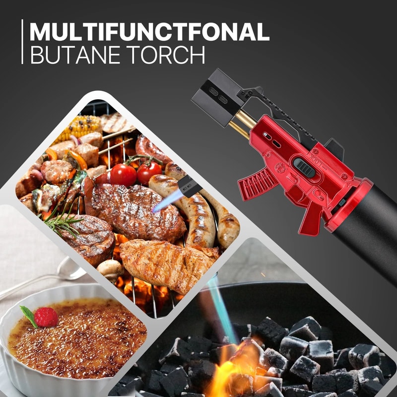 Refillable Cooking Torch Adjustable Jet Frame Multifunctional Gun Lighter 2