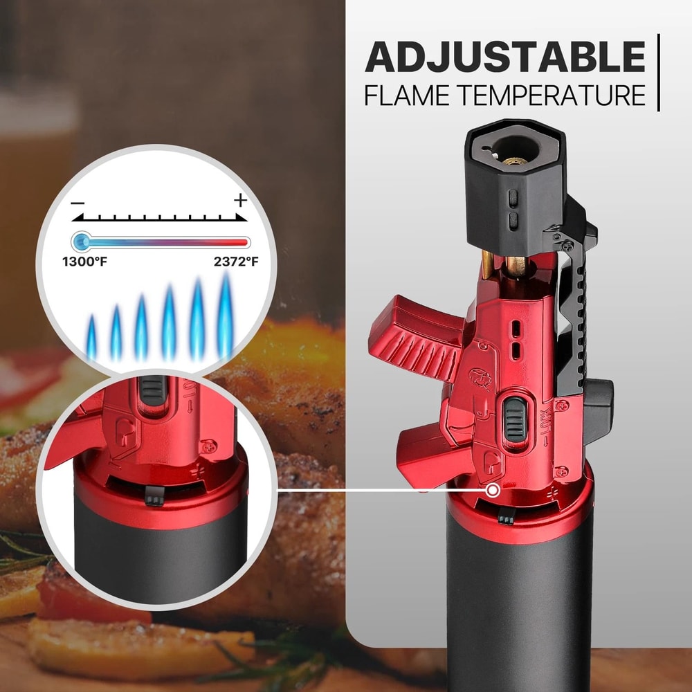 Refillable Cooking Torch Adjustable Jet Frame Multifunctional Gun Lighter 5