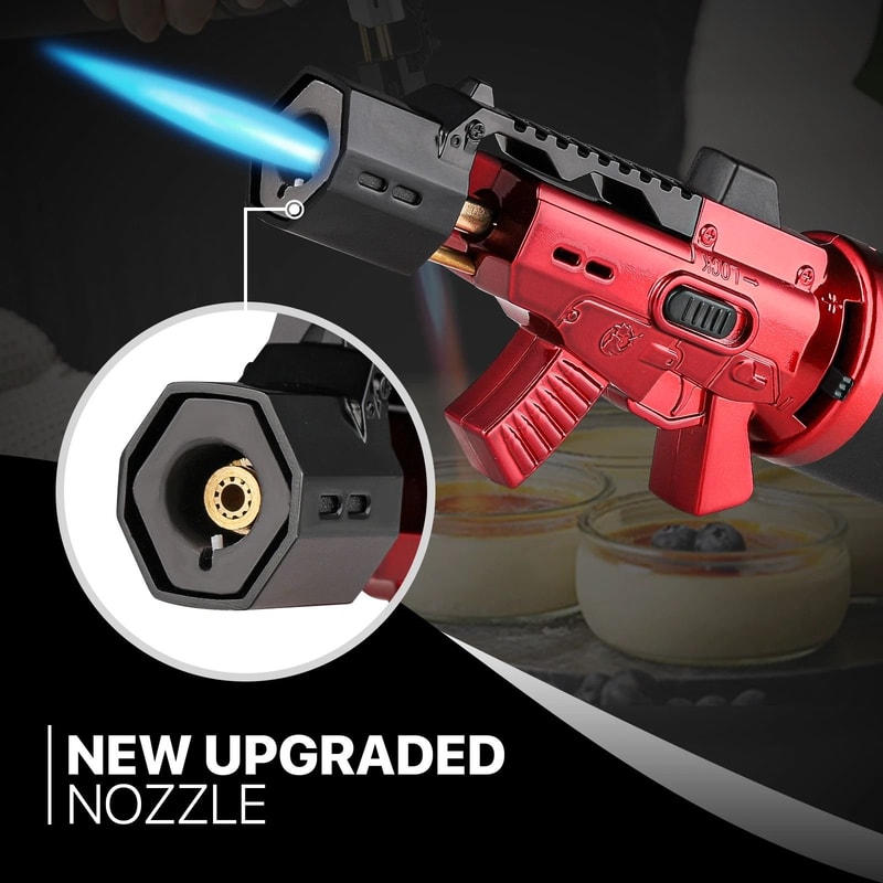 Refillable Cooking Torch Adjustable Jet Frame Multifunctional Gun Lighter 7