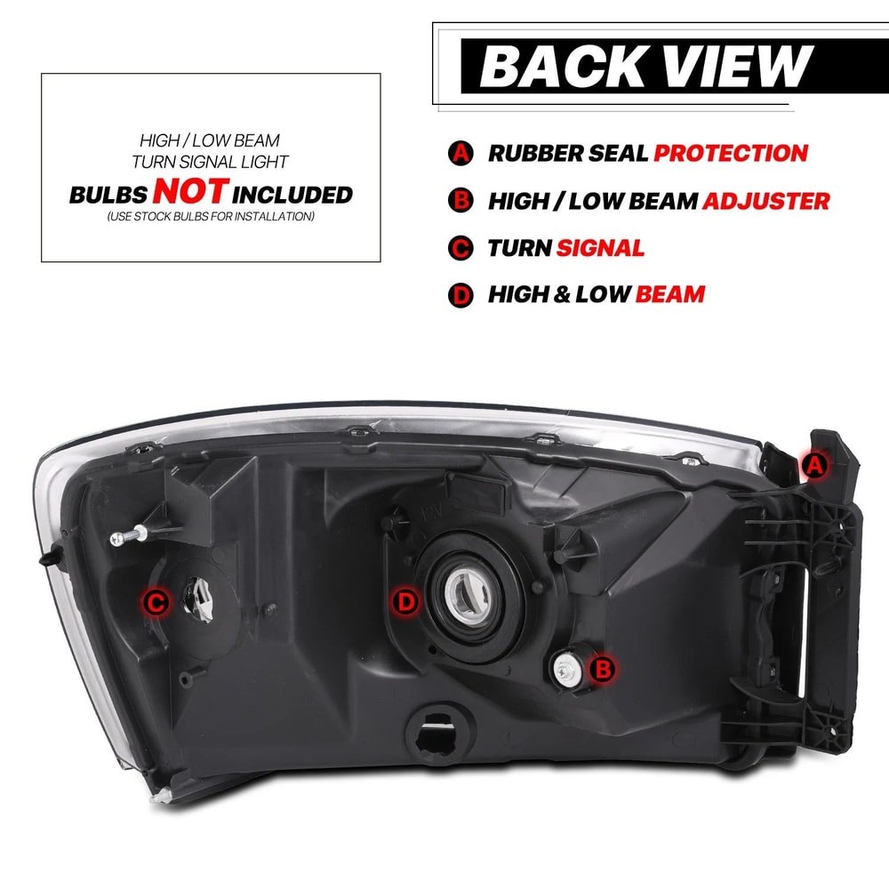 Clear Corner Style Headlight Lamp OE Replacement 6