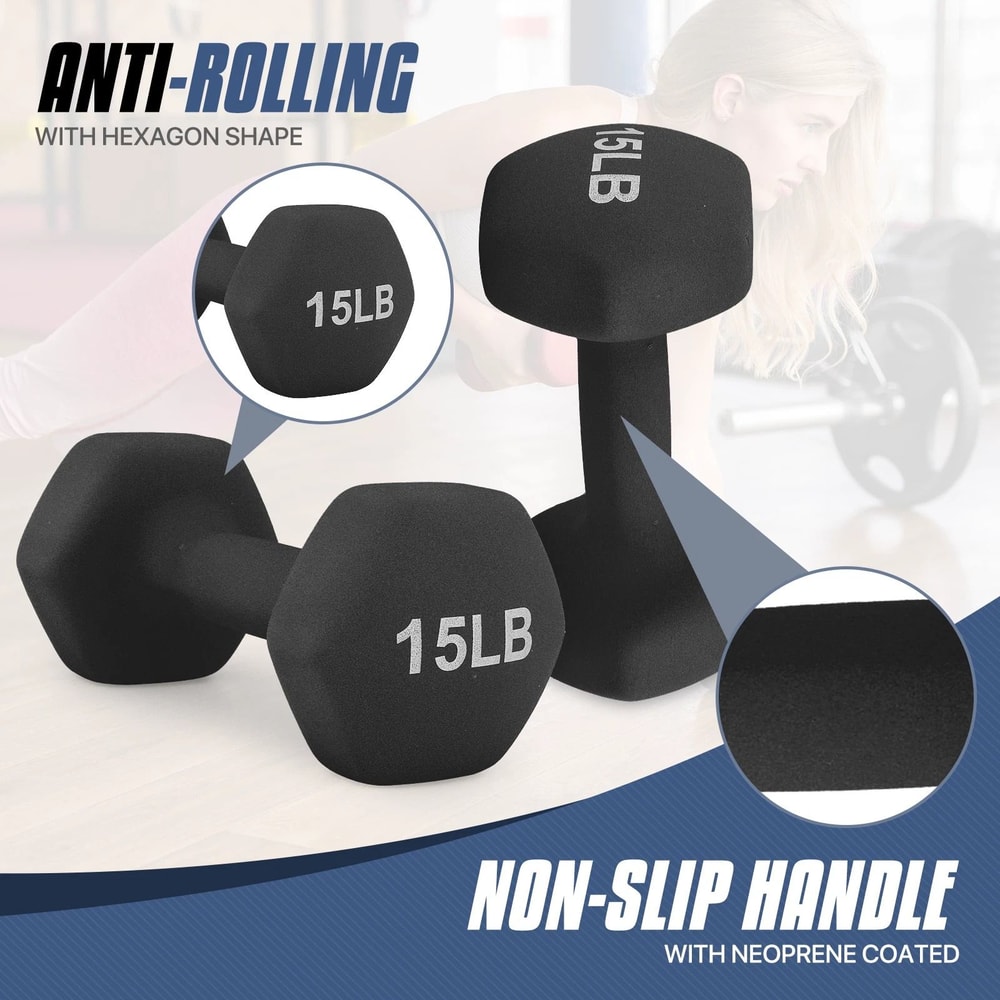 Neoprene Coated Hex Dumbbells For Arm Strength Training 3