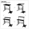 Rolling Adjustable Height Laptop Desk With Mouse Tray And CPU Stand Portable Workstation PC Table 3