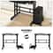 Rolling Adjustable Height Laptop Desk With Mouse Tray And CPU Stand Portable Workstation PC Table 6
