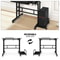 Rolling Adjustable Height Laptop Desk With Mouse Tray And CPU Stand Portable Workstation PC Table 6