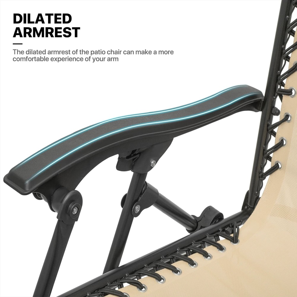 Foldable Zero Gravity Recliner Chair With Canopy Tray For Beach Outdoor Relaxation 1