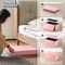 Light Pink Folding Storage Foot Stool With Flipping Lid SpaceSaving Storage Solution For Living Ro 2