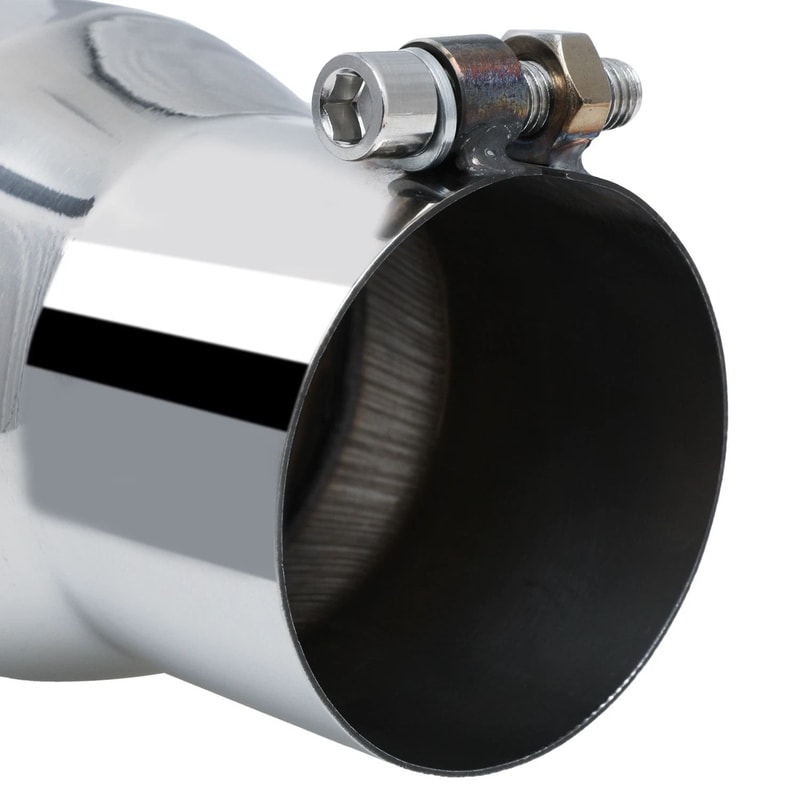 Chrome Slant Exhaust Pipe Tail Muffler Diagonal Cut Roll Tip For Enhanced Vehicle Performance 2