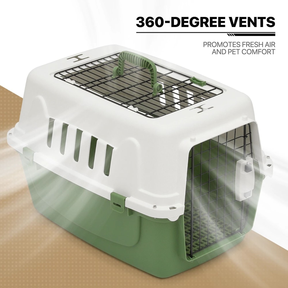 Plastic Pet Travel Carrier For Dogs And Cats HardSided Transporter Cage 5