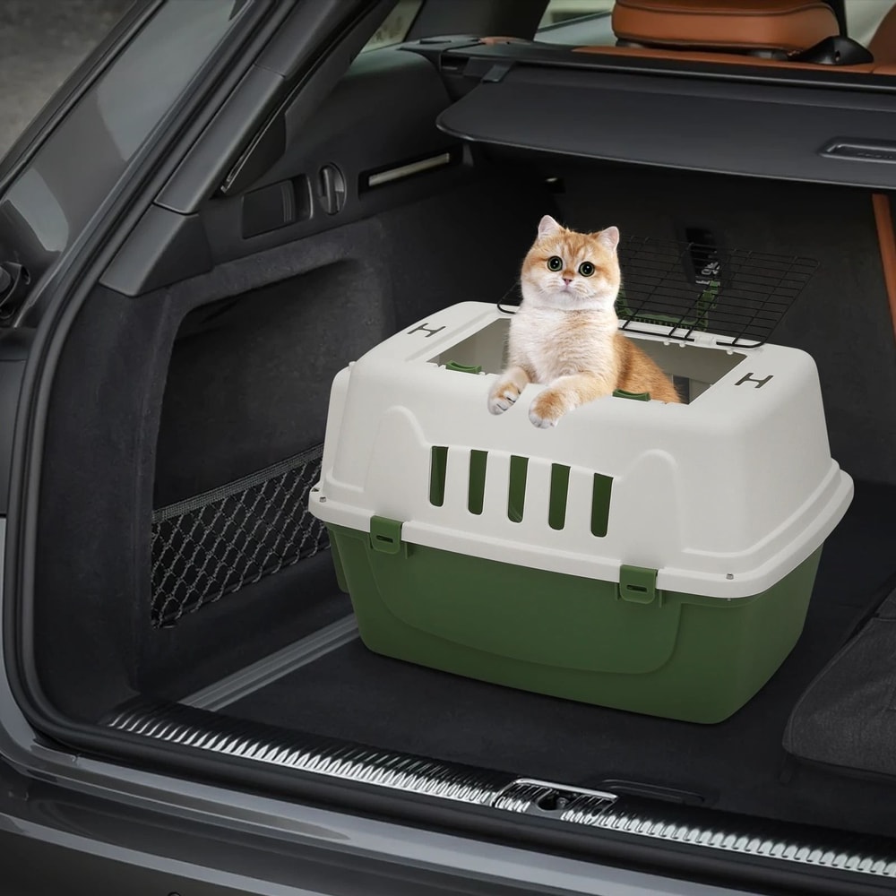 Plastic Pet Travel Carrier For Dogs And Cats HardSided Transporter Cage 6