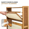 Shoe Storage Bamboo Organizer Shelf Slim Cabinet With Flip Door For Efficient Home Organization 4